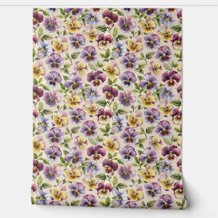 Papier Peint Chic colorful violets flowers purple floral