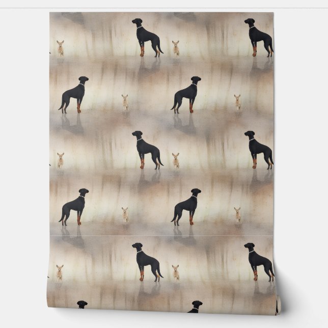 Papier Peint Chien et Cerf (Déroulement)