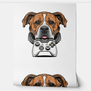 Papier Peint Chien Gamer - Jeu vidéo