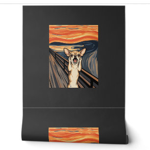 Papier Peint Chihuahua Cri Expressionniste Art Chien_1