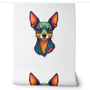 Papier Peint Chihuahua  Peinture Abstraite  Couleur  Chien Mign