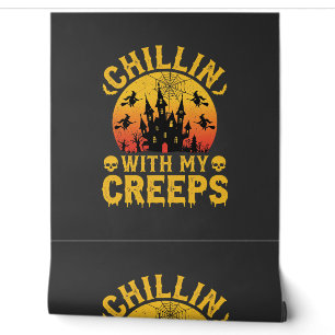 Papier Peint Chillin Halloween Avec Mes Creeps Château Hanté De