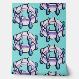 Papier Peint Chimie Classe Benzene Molecules Geek scientifique