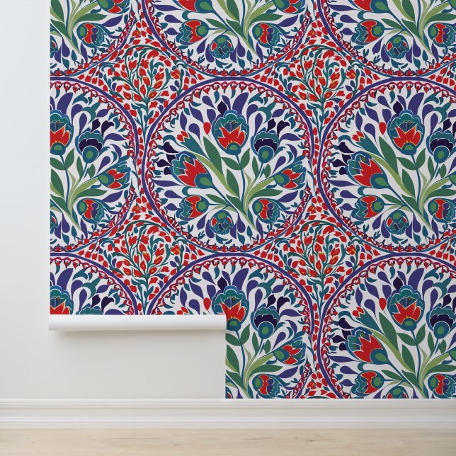 Papier Peint Chine ottomane avec des motifs floraux (Application)