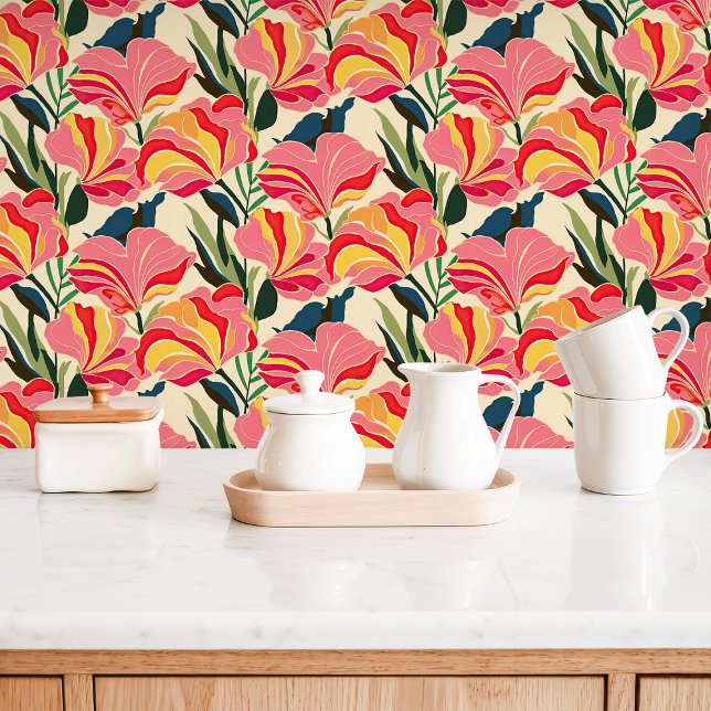 Papier Peint Chintz Floral Moderne Lumineux  (Créateur téléchargé)