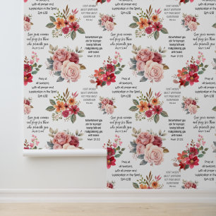 Papier Peint Christian PRAYER Floral