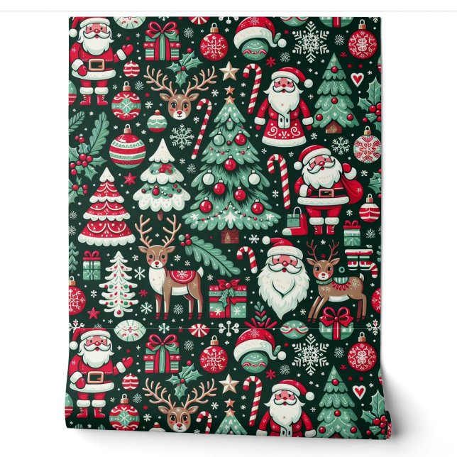 Papier peint CHRISTMAS sans faille (Déroulement)
