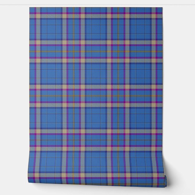 Papier Peint Cian d'Ely Tartan Plaid Clan écossais (Déroulement)