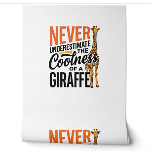 Papier Peint Citation de girafe drôle design vintage vecteur T-