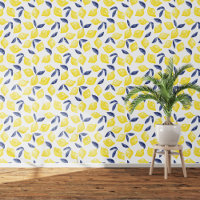 Citron Citrus Méditerranée Jaune Blanc Aquarelle