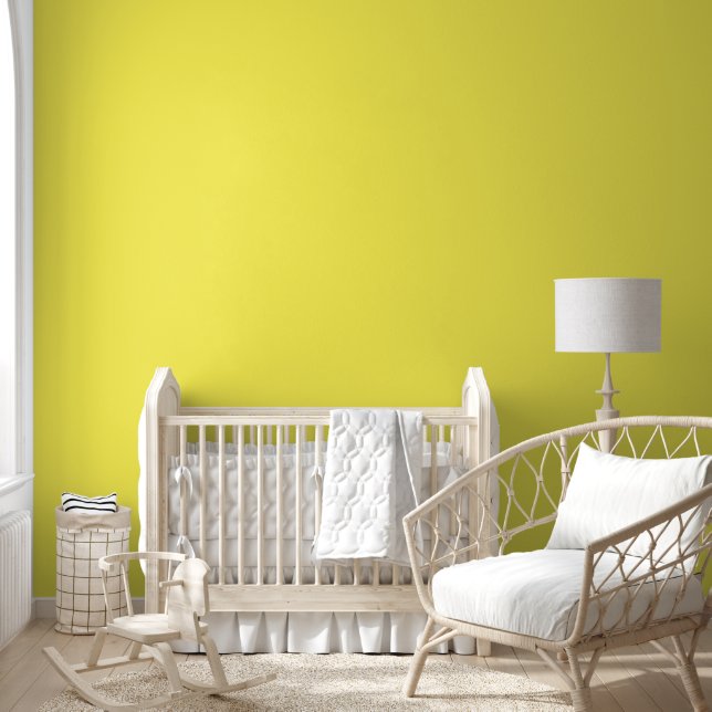 Papier Peint Citron jaune solide simple une couleur minimale (Enfants)