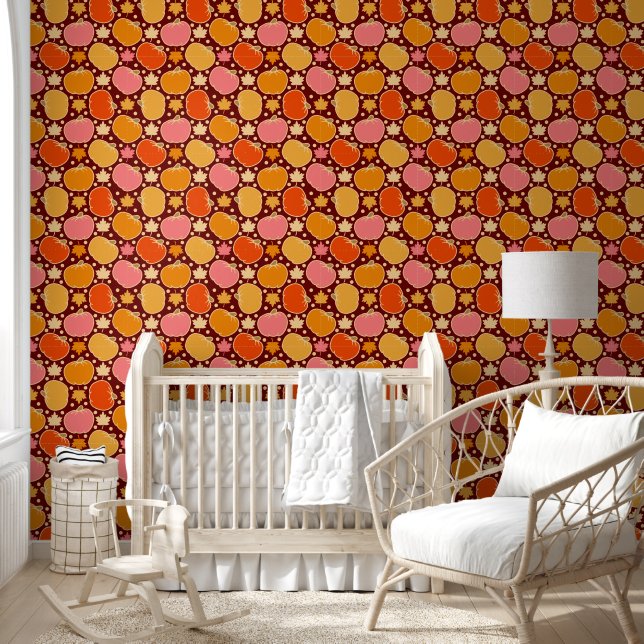 Papier Peint Citrouille d'automne mûre Motif (Enfants)