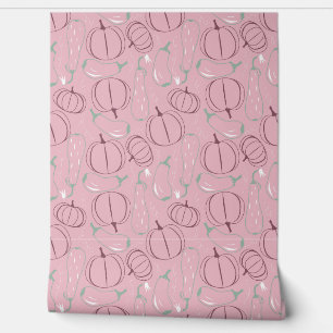 Papier Peint citrouille et zuccini motif