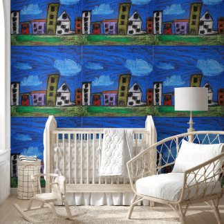 Papier Peint Cityscape "Art by Kids"