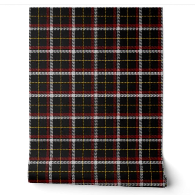 Papier Peint Clan écossais de Tartan Noir (Déroulement)
