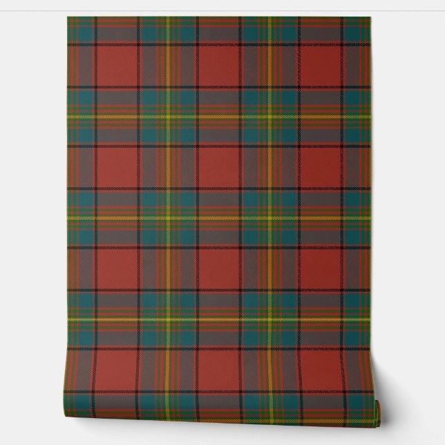Papier Peint Clan écossais Plaid Oliver Red Tartan (Déroulement)