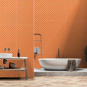 Papier Peint Classic Orange & Blanc Polka Dot Automne sans join