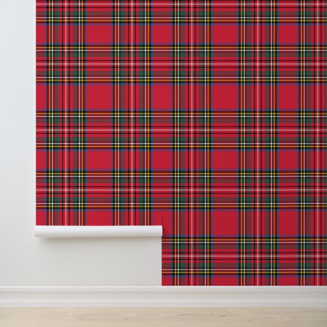 Papier Peint Classic Red Plaid (Application)