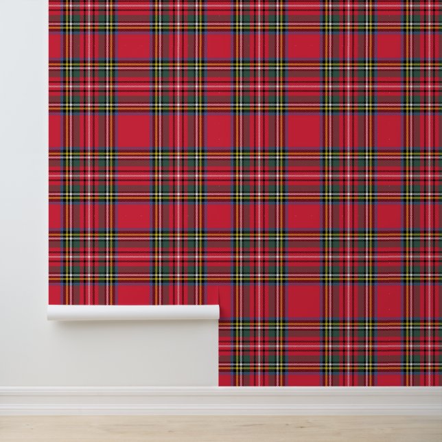 Papier Peint Classic Red Plaid (Application)