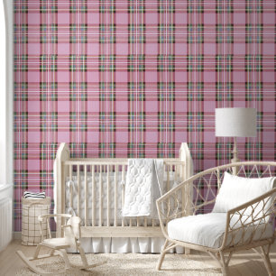Papier Peint Classic Tartan Pink Green ID768