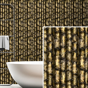 Papier Peint Clôture Brown en bambou foncé