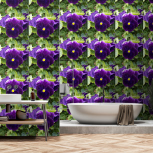 Papier Peint Clusters de Pansy Profond Violet : Beauté majestue
