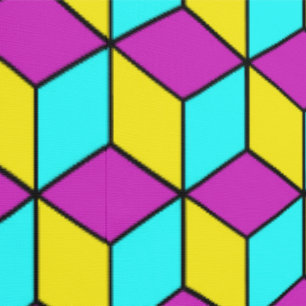 Papier Peint CMYK CUBE cubes célèbres illusion motif géométriqu