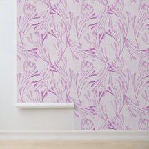 Coastal Coral and Seaweed in Soft Blush Pink