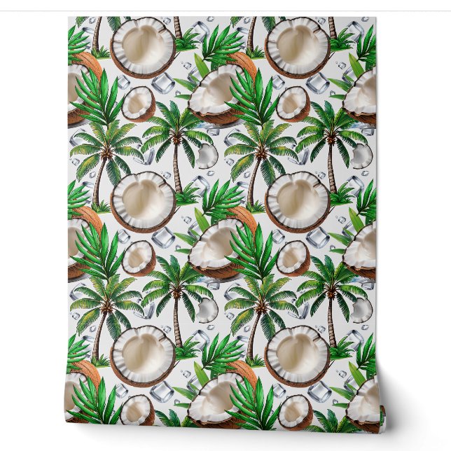 Papier Peint Cocotier Palm Tree Tropical Motif Design (Déroulement)