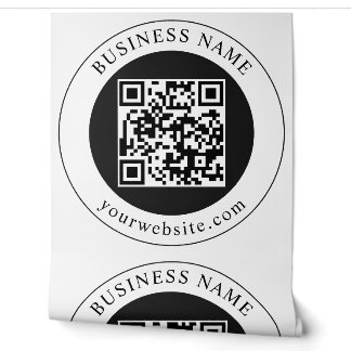 Papier Peint Code QR avec nom d'entreprise modifiable