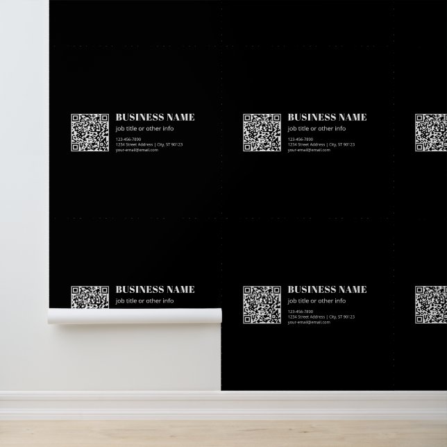 Papier Peint Code QR personnalisé & Texte rétro-moderne modifia (Application)