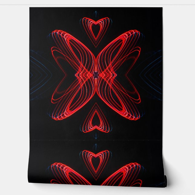 Papier Peint Coeur papillon (Déroulement)