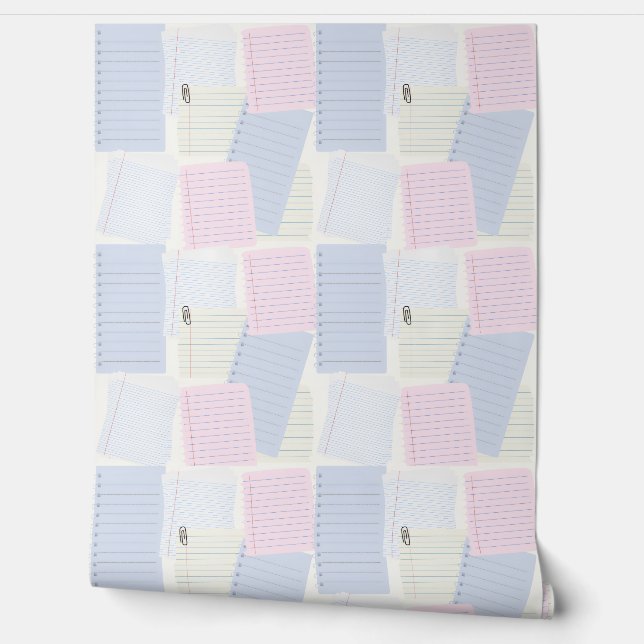 Papier Peint Collage des documents scolaires (Déroulement)