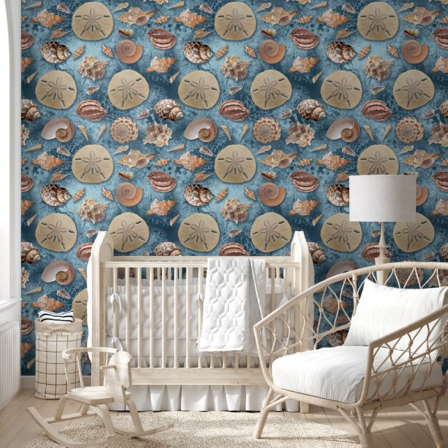 Papier Peint Collection de coquillages (Enfants)