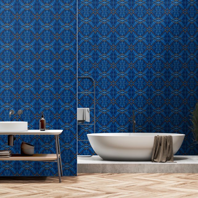 Papier Peint Collection de marbre Royal Blue Gold (Salle de bain)