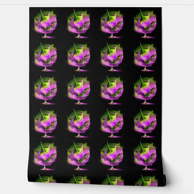 Papier Peint Collection d'heure de Neon Party moderne (Déroulement)