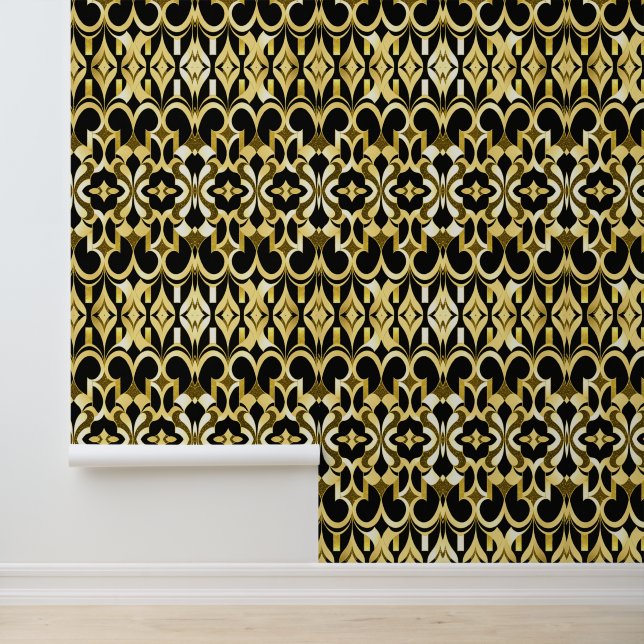 Papier Peint Collection d'or noir Art déco moderne (Application)