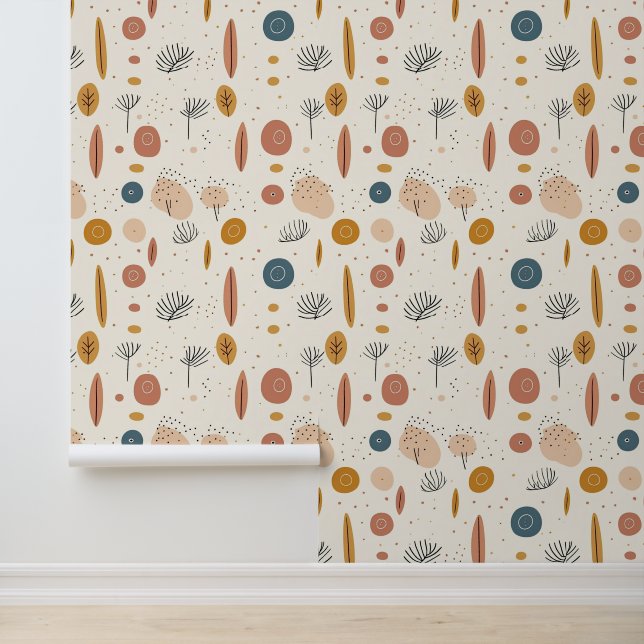 Papier Peint Collection moderne Boho Retro Abstraite (Application)