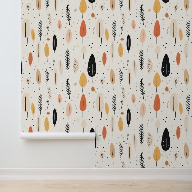 Papier Peint Collection tendance Boho Retro Abstraite (Application)