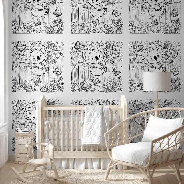 Papier Peint Coloration Koala Wonderland (Enfants)