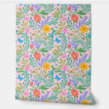Coloré Floral Retro Cute Amusant Fille Pastel Rose