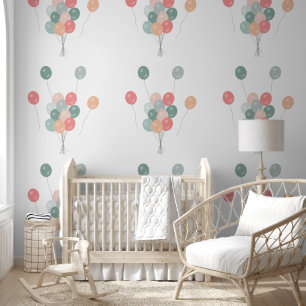 Papier Peint Coloré Pastel Party Balloons Nursery Chambre