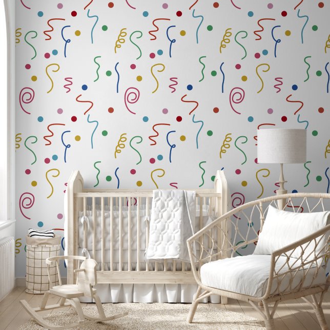 Papier Peint Colored Party Confetti Pattern (Enfants)