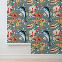 Colorée Nautique Sous-marin Animaux de la mer Libr