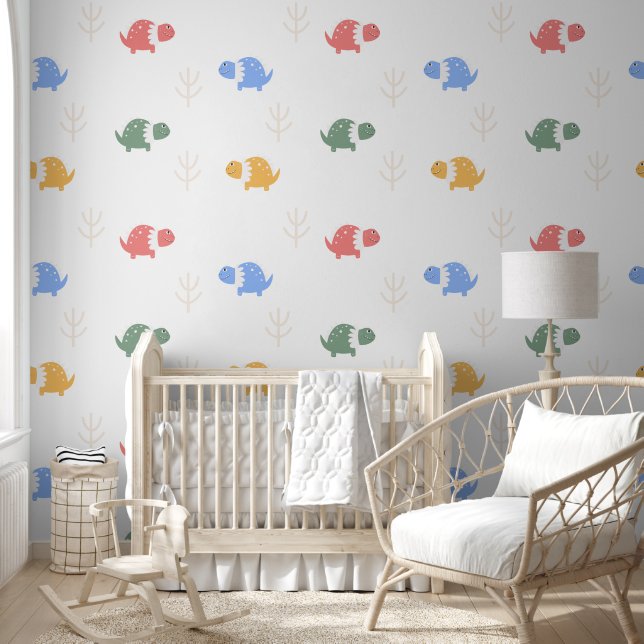 Papier Peint Colorful Dinosaur Friends  (Enfants)