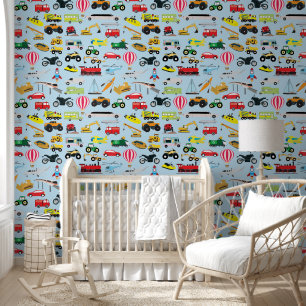 Papier Peint Colorful Transport & Véhicules Enfants Motif