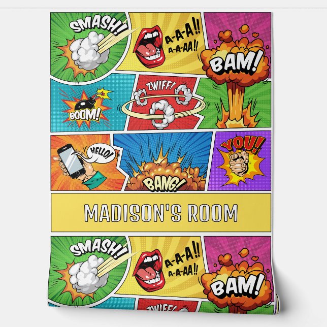 Papier Peint Comics de noms personnalisés (Déroulement)