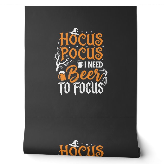 Papier Peint Conception de bière Hocus Pocus Halloween_1 (Déroulement)