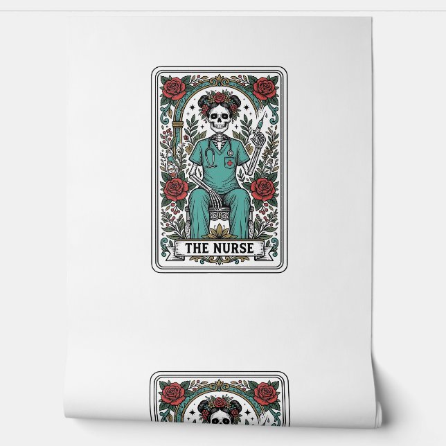 Papier Peint Conception de chemise de carte de tarot d'infirmiè (Déroulement)