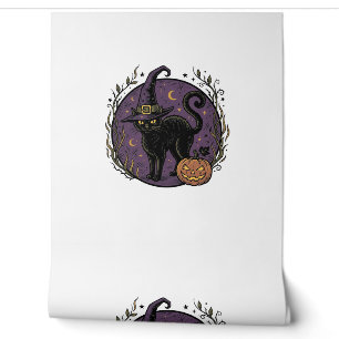 Papier Peint Conception de chemise vectorielle Halloween Chat S